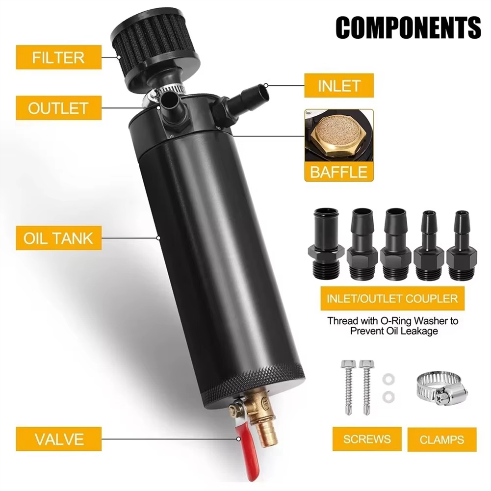 Oil Drain Tank - Универсальный алюминиевый маслоуловитель GOODT37C на 750